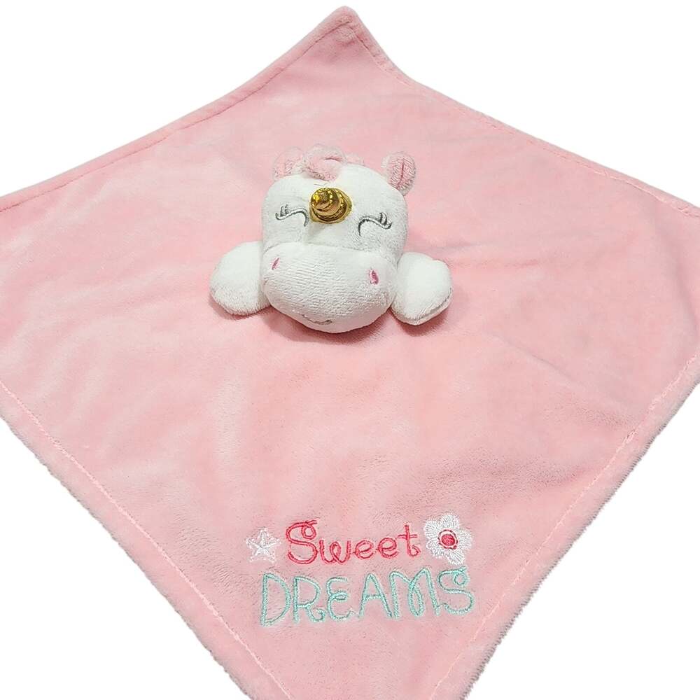 Baby Starters Pink Unicorn "Sweet Dreams" Lovey Security Blanket Soother Snuggly